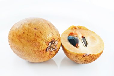 Beyaz arka plan üzerinde detay kesip sapodilla