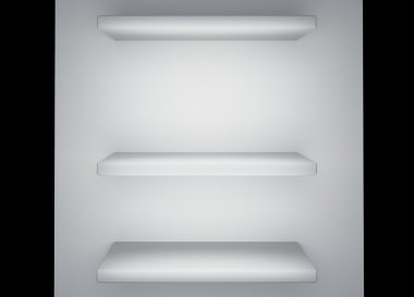 beyaz raf 3d rendering