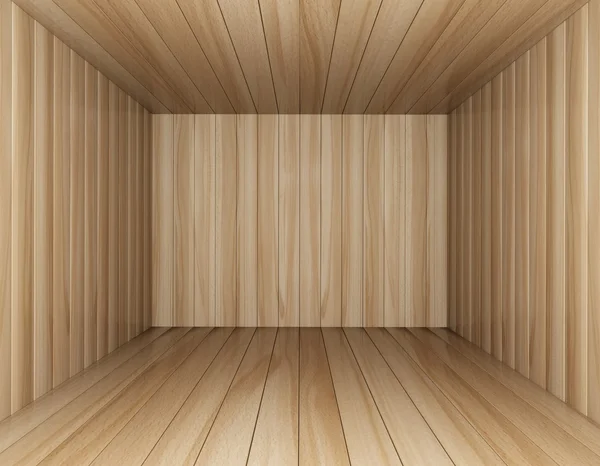 Room of wood decorated, 3d rendering — Stock Photo, Image