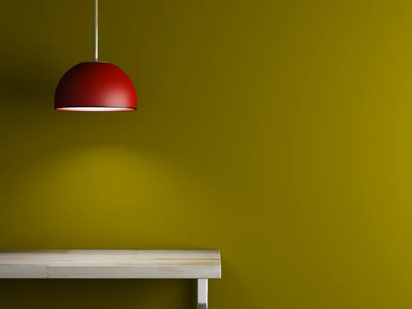 Lampada di decorazione d'interni e tavolo di rendering 3d — Foto Stock