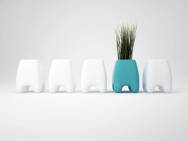 Flower pot design 3D vytvořen — Stock fotografie