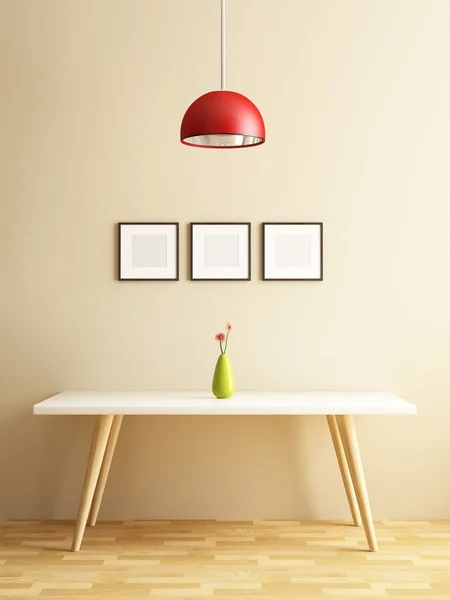 Modernas decoraciones de cuadros de mesa y marco blanco —  Fotos de Stock