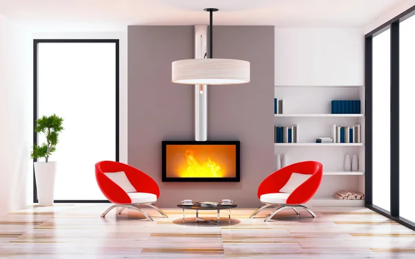 Modern oturma odası iç modern tarzı kavramının