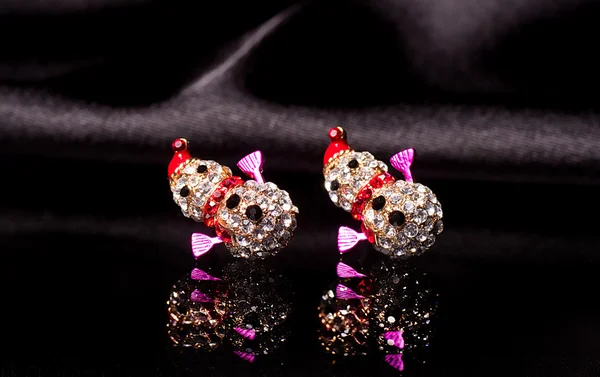 Boucles d'oreilles style Noël — Photo