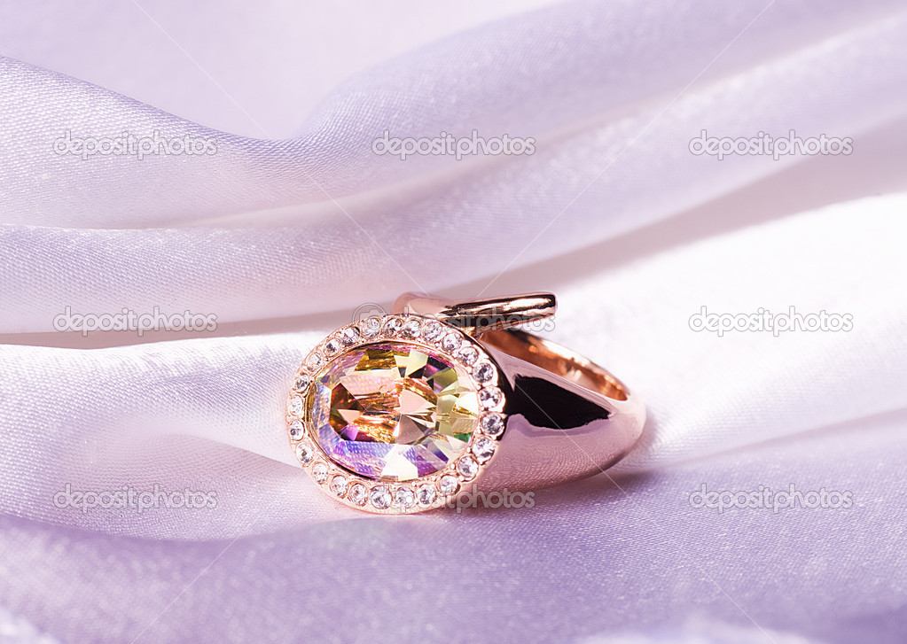Ring with gem