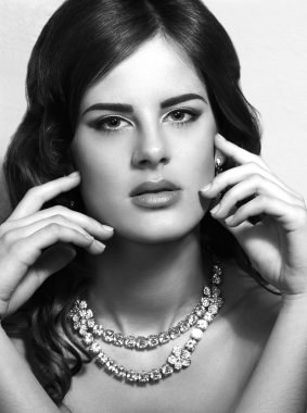 Retro portrait of beautiful woman