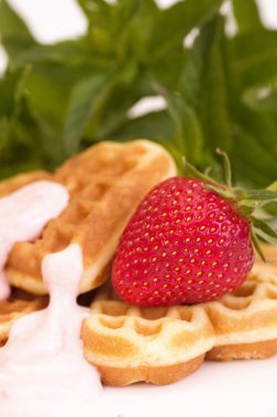 ham çilek ve lezzetli kek