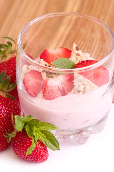 Savoureux smoothie fraise fraîche — Photo