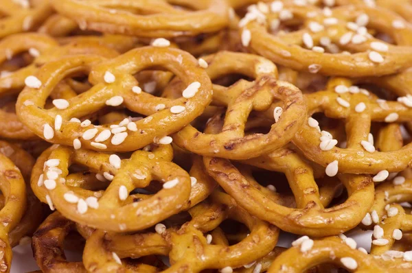 Sesam zaad pretzels — Stockfoto