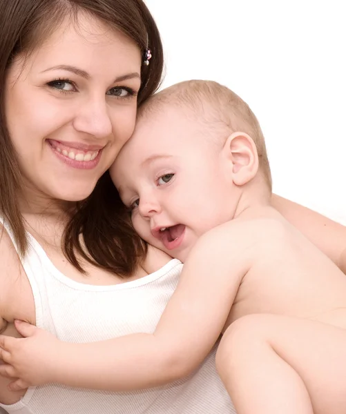 Jeune mère avec bébé — Photo