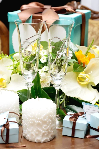 Boda copas de champán — Foto de Stock