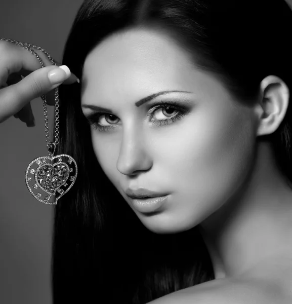 Woman with jewelry — Stock Photo, Image