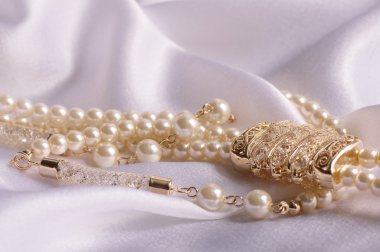 Beautiful pearl jewelry clipart