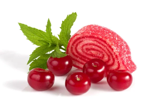 Jelly candy with cherry — Stock Photo, Image