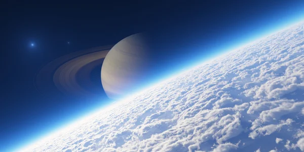 Atmósfera. Elementos de esta imagen proporcionados por la NASA . — Foto de Stock