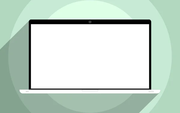 Portátil con pantalla en blanco — Foto de Stock