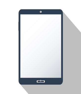 smartphone üzerinde beyaz izole