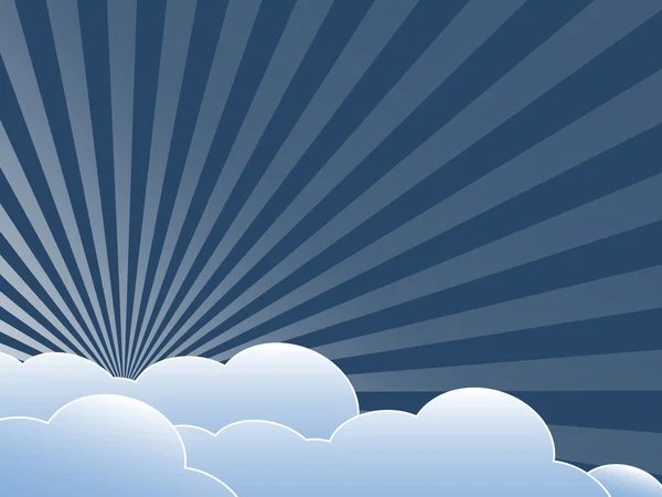 雲とヴィンテージの背景 — ストックベクタ