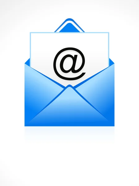 Resumen icono de correo electrónico azul — Vector de stock