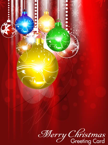 Abstract christmas background with christmasball — Stock Vector