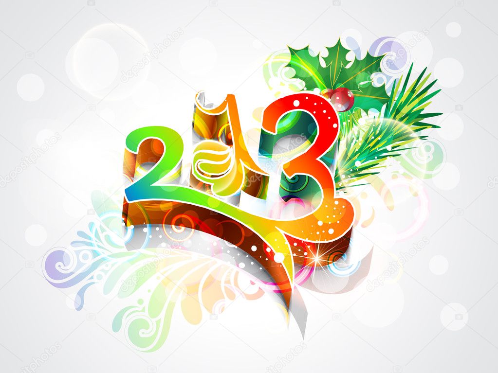 Abstract colorful new year background