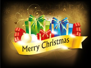 Noel arka plan ile kurdele