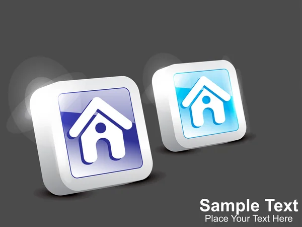 Abstrakte Home-Icon-Taste — Stockvektor