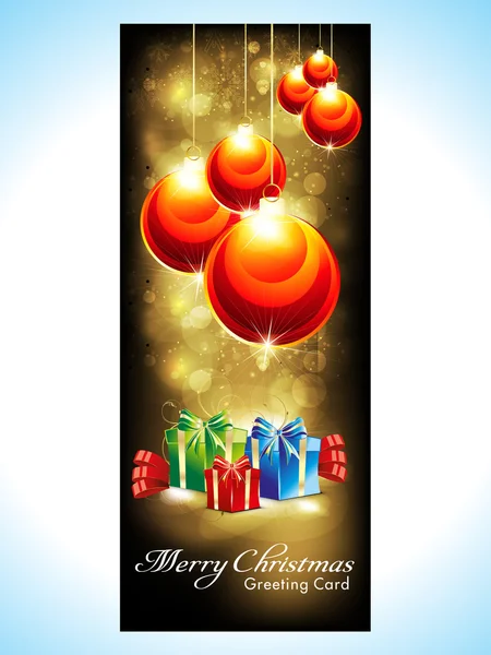 Abstract christmas banner with christmas balls — Stock Vector