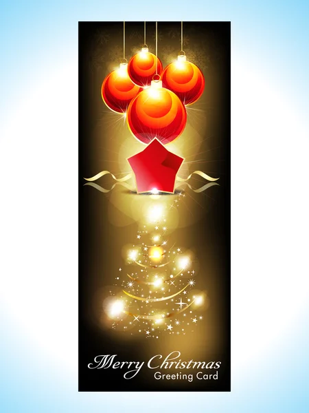 Abstracte kerst banner met kerstboom — Stockvector