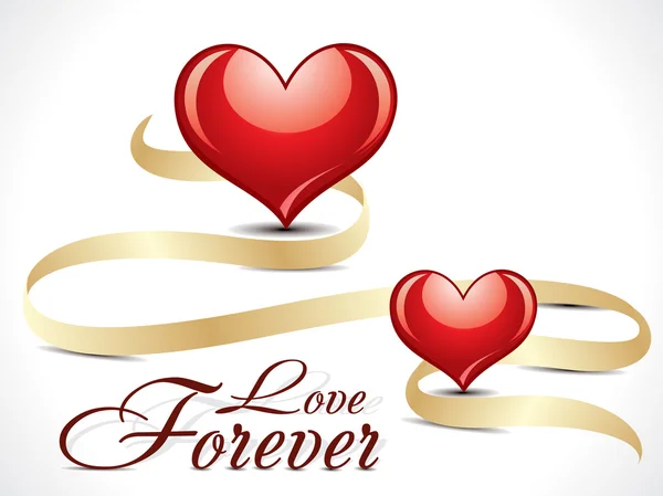 Design de cartão de amor brilhante abstrato com brilho — Vetor de Stock