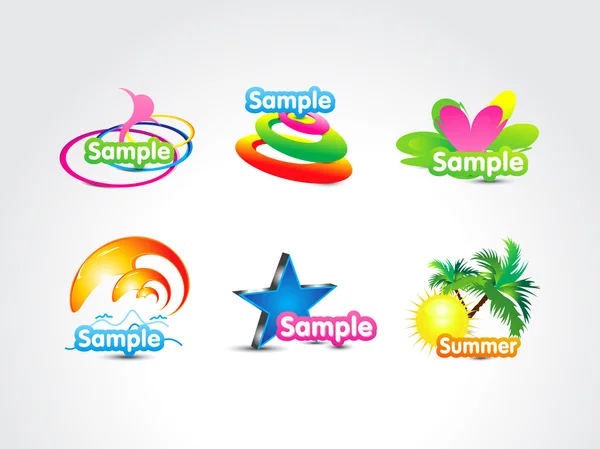 Abstract colorful fake logo icon — Stock Vector