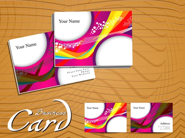 Abstracto colorido onda businees tarjeta — Vector de stock