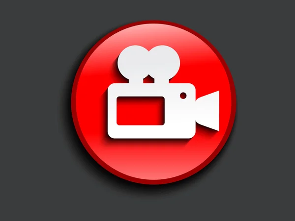 Astratto icona videocamera lucida — Vettoriale Stock