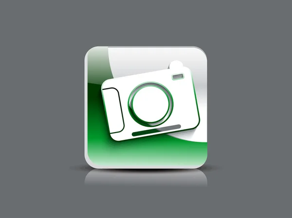 Abstact glossy camera icon — Stock Vector