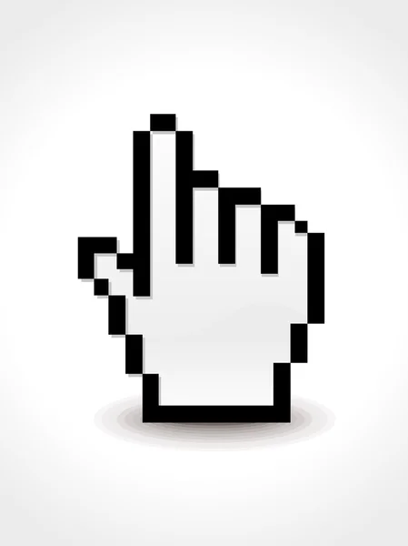 Abstracto cursor de mano brillante — Vector de stock