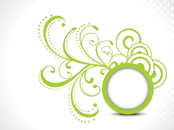 Abstract green floral background with cirlcle — Stock Vector