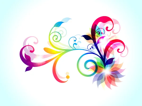 Abstrait fond floral coloré — Image vectorielle