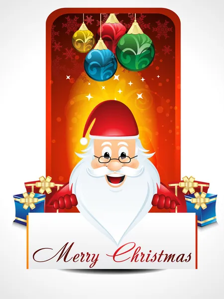 サンタ クロースとクリスマス背景 — ストックベクタ