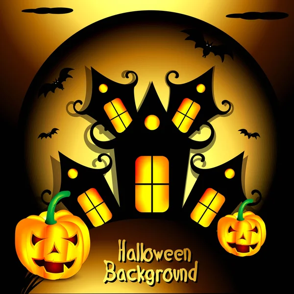 Halloween huis achtergrond — Stockvector