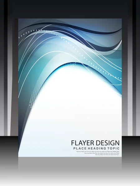 Design ondulatorio digitale Flayer — Vettoriale Stock