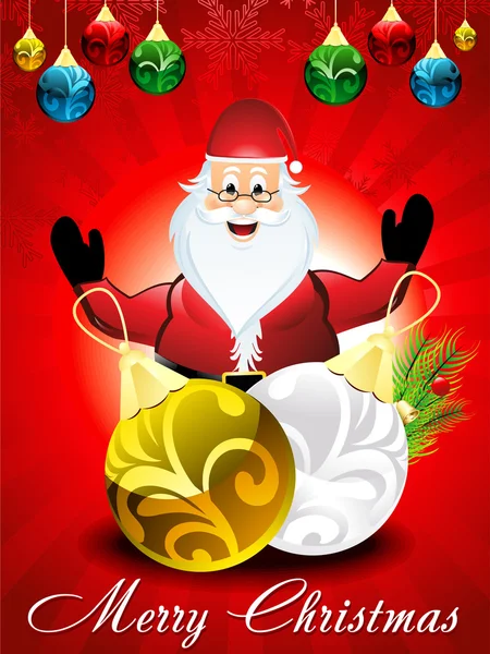 Christmas background With Santa — Stock Vector