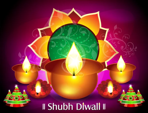 Diseño de tarjetas Diwali — Archivo Imágenes Vectoriales