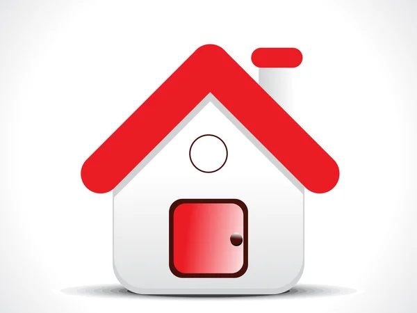 Icône maison rouge — Image vectorielle