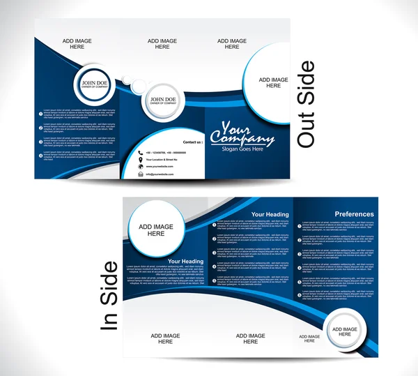 Folleto corporativo Tri Fold — Vector de stock