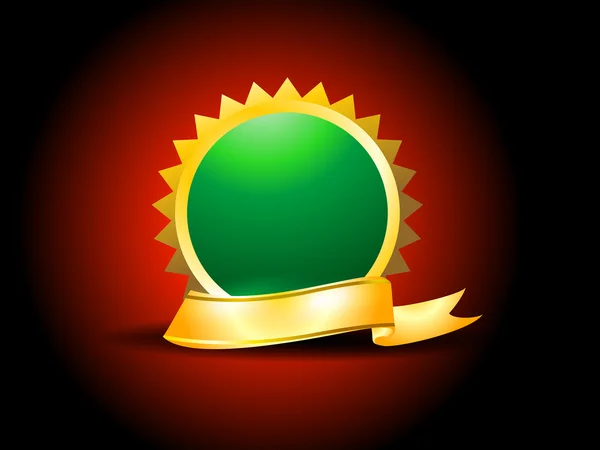 Ruban d'or avec cercle — Image vectorielle