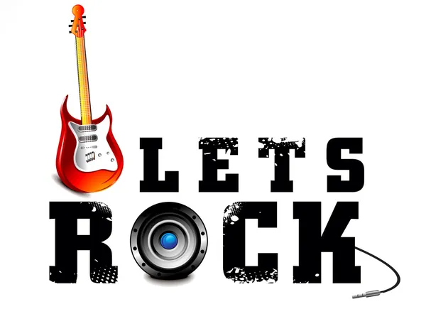 Lests Rock Music Background — Stock Vector