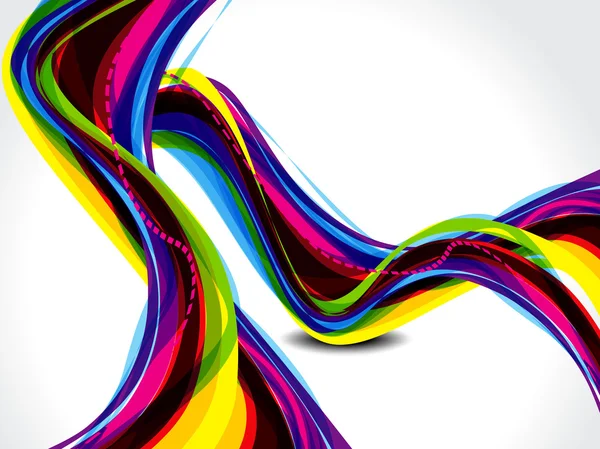 Onda de color arco iris abstracto — Vector de stock