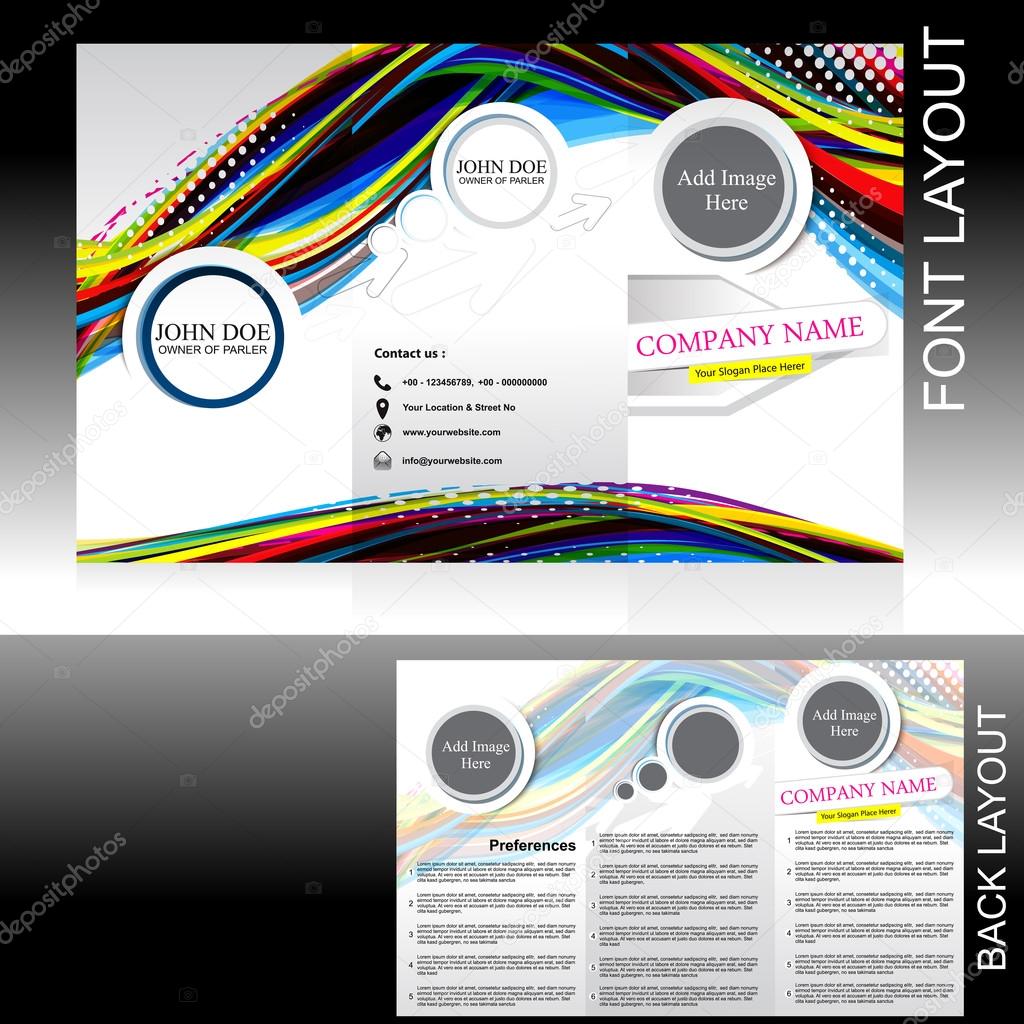 vecotr colorful wave brochure design