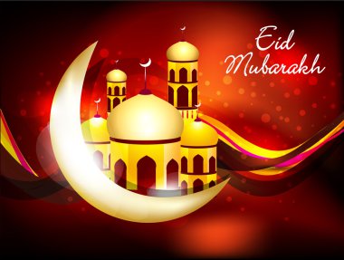 ışıltı ile soyut eid arka plan