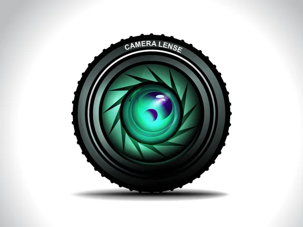 Caméra vectorielle avec lentille colorée — Image vectorielle